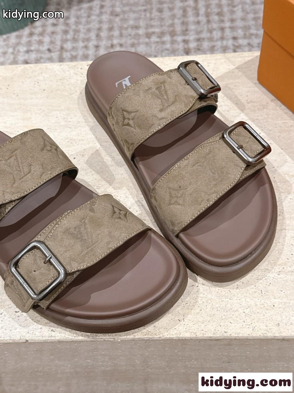 ルイ・ヴィトン サンダル コピー 洗練された スエード LV ヴェニス ミュール-0