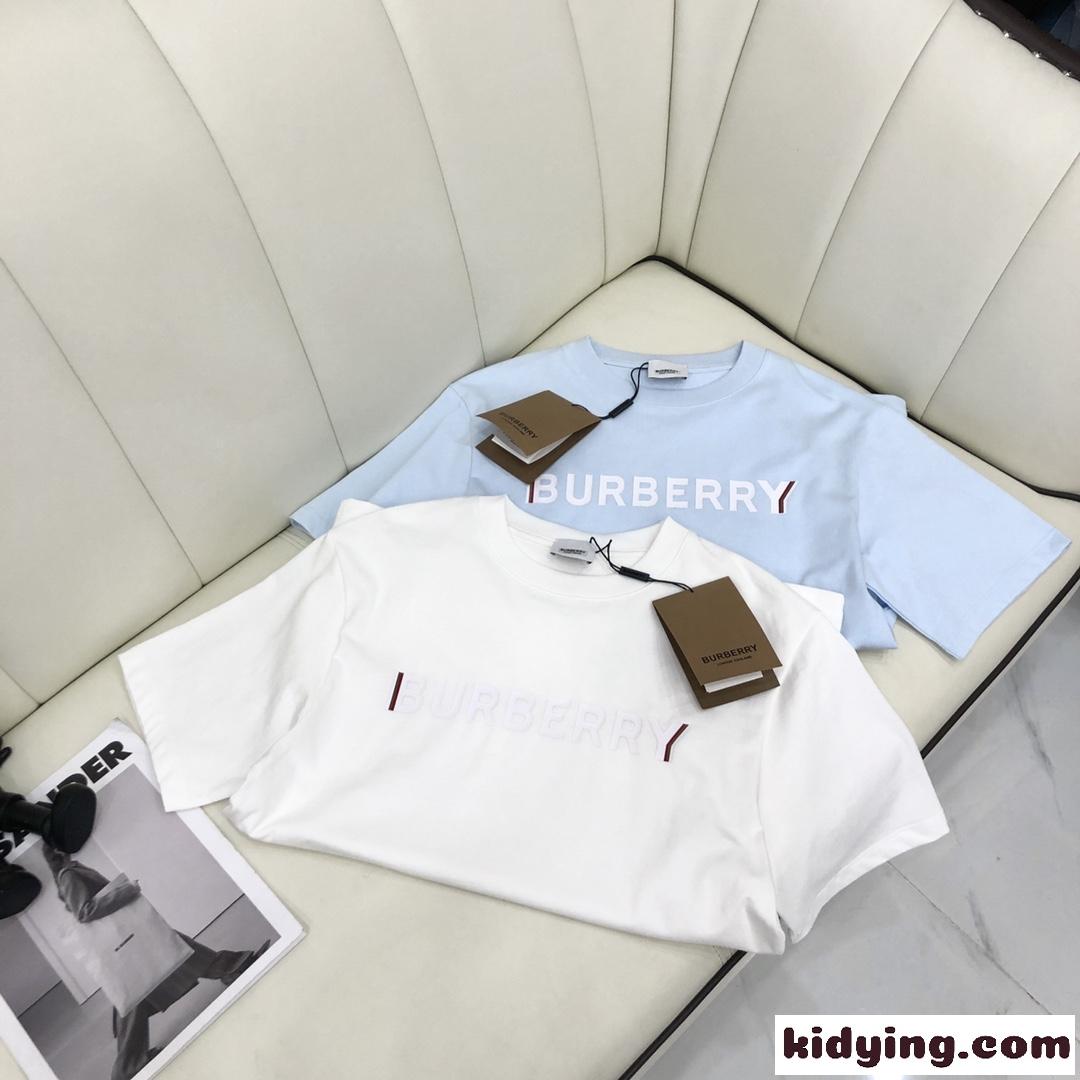 カジュアル おしゃれ 春夏 トップス ベーシック ロゴ プリント バーバリー 半袖Tシャツ コピー クルーネック 3色あり-3