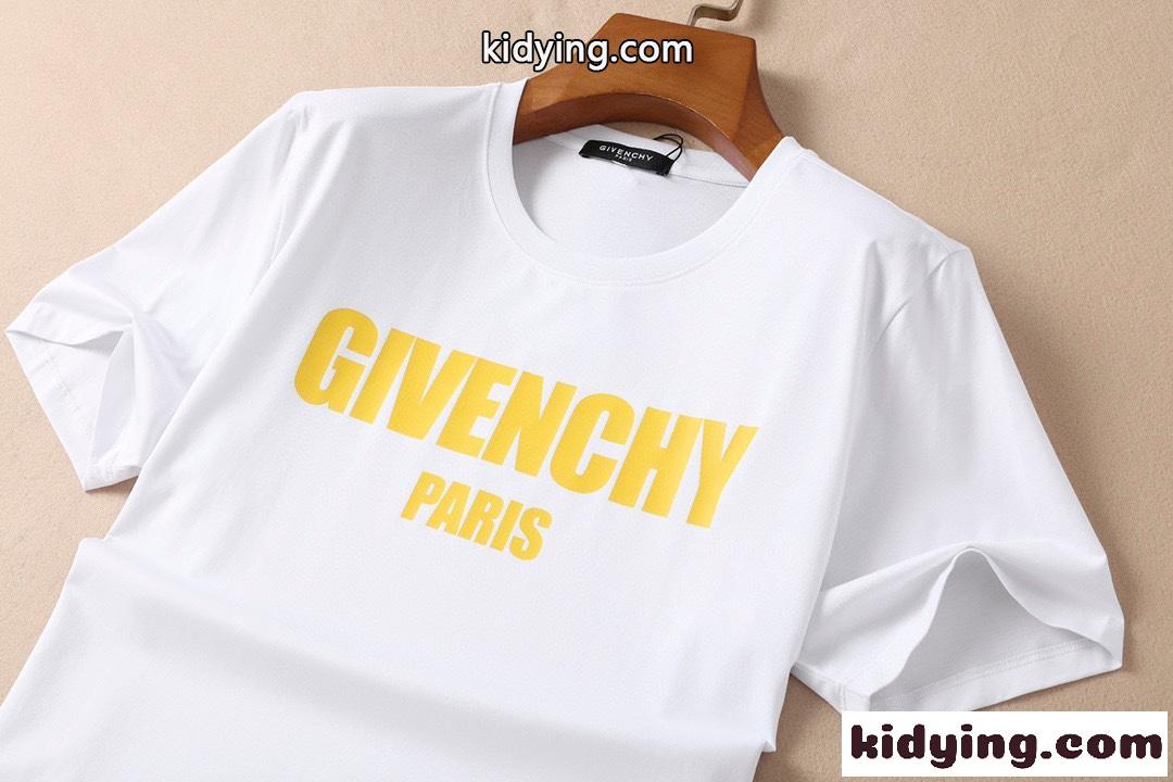 シンプル ロゴ プリント クルーネック ジバンシィ Tシャツ コピー おしゃれ 半袖 トップス-3