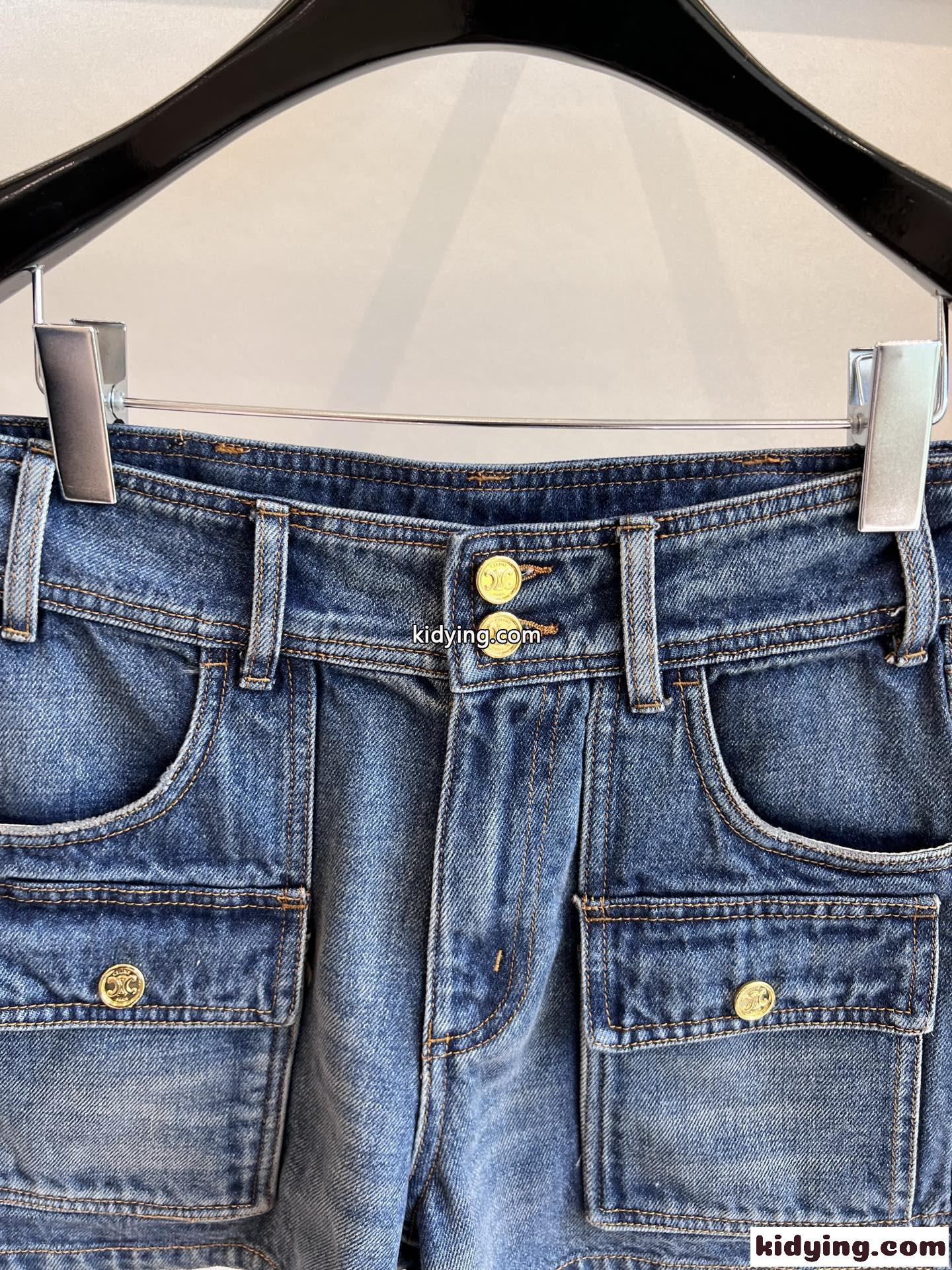 おしゃれ 合わせやすい デニム ショートパンツ セリーヌ パンツ コピー レディース-2