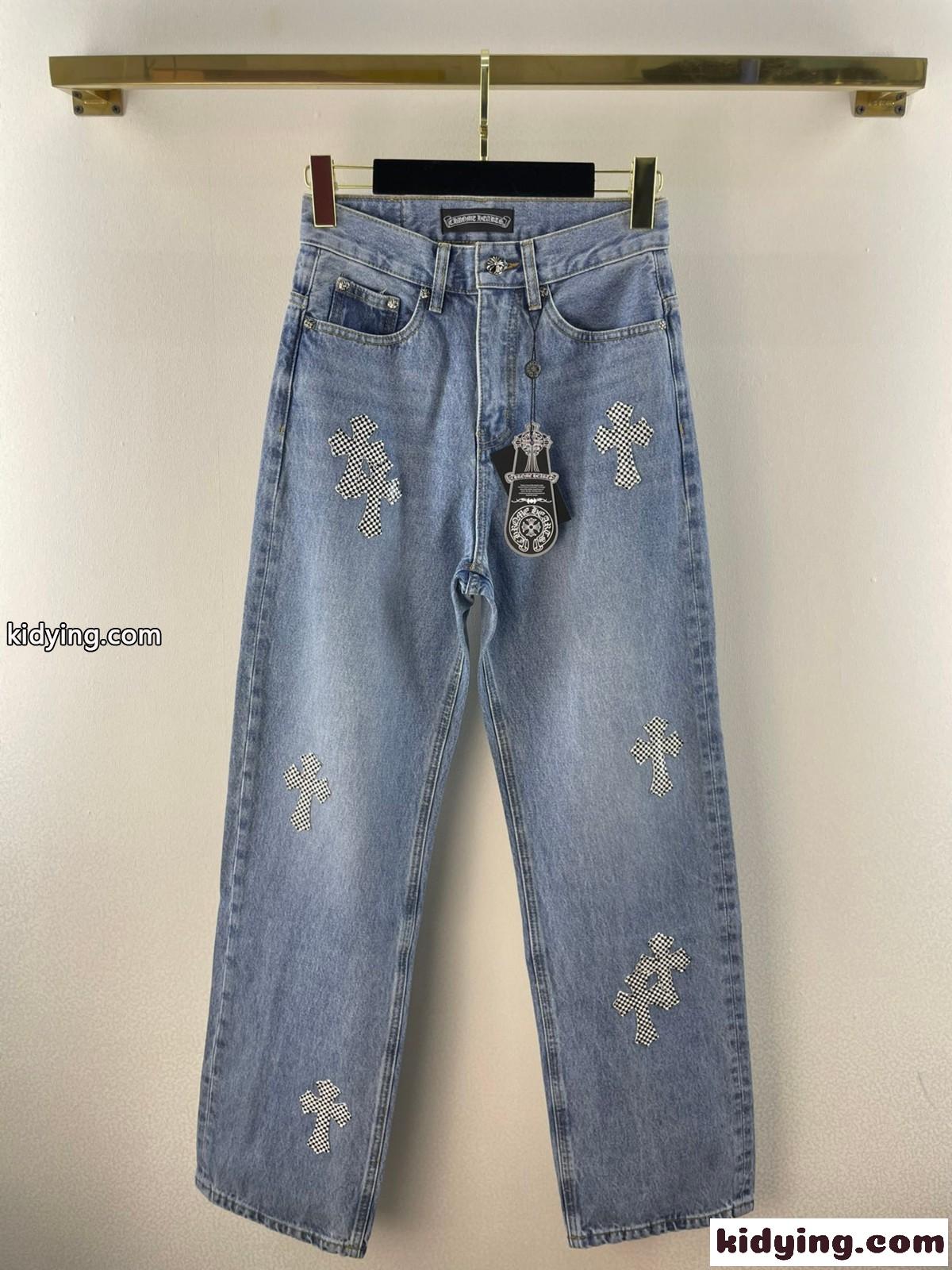 クロムハーツ ジーンズ コピー レディース 主役級 合わせやすい ストレート デニムパンツ-0