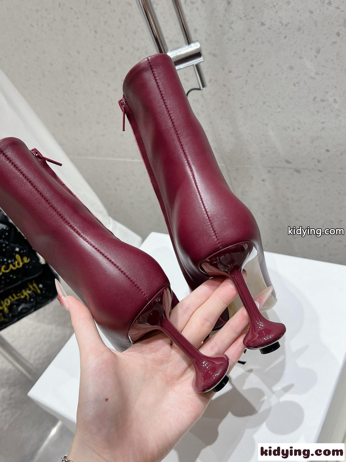 8.5cm トイ アンクル ブーティ ロエベ ブーツ コピー レッド-4