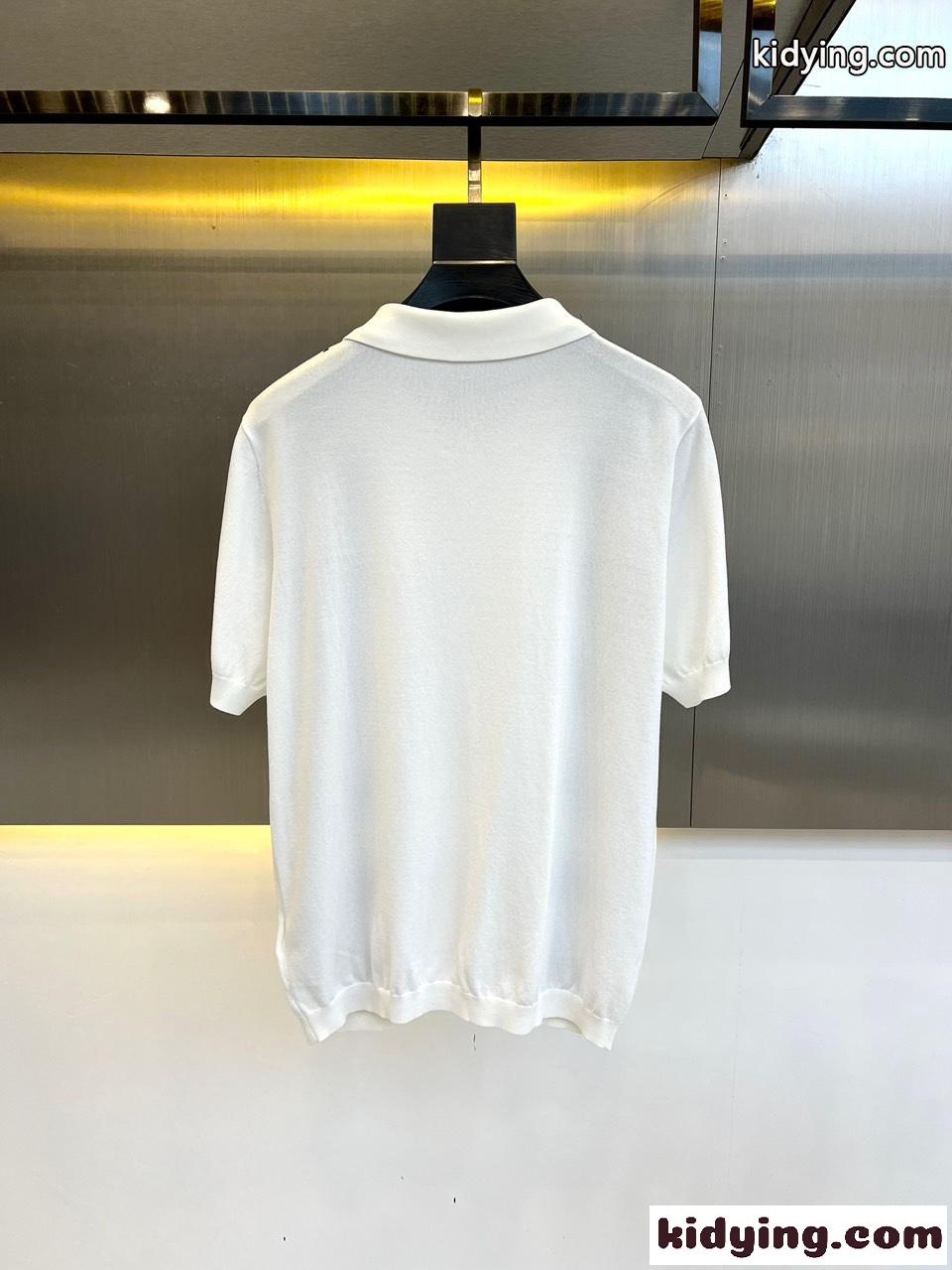 春夏 快適 GG グッチ 半袖Tシャツ コピー ニット ポロシャツ ホワイト-4