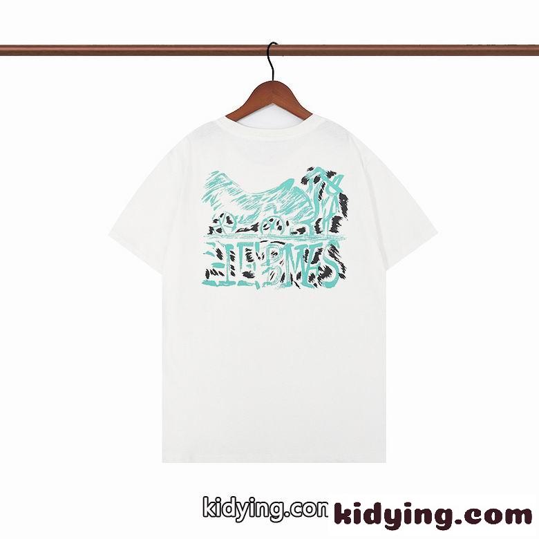 定番 カジュアル おしゃれ エルメス 半袖tシャツ コピー クルーネック 快適 春夏 トップス ホワイト ブラック-4