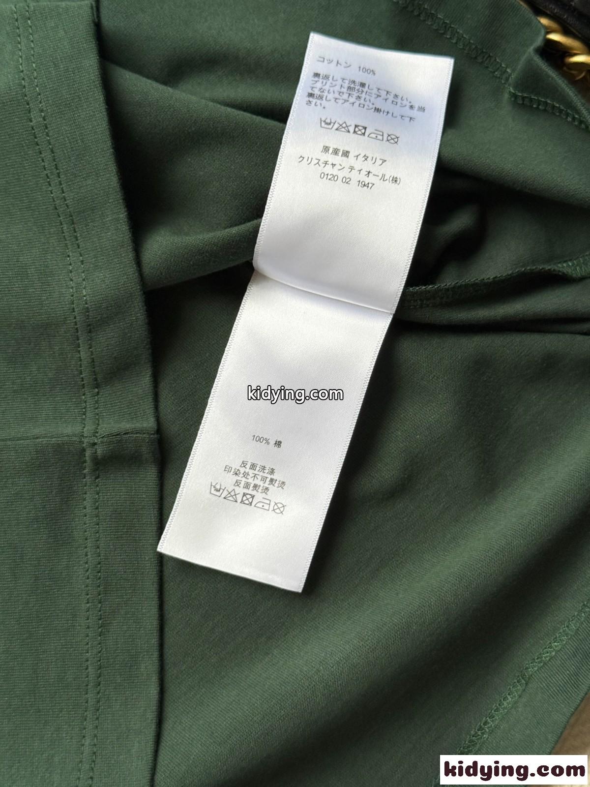 シンプル おしゃれ ロゴ入り 半袖Tシャツ バルマン Tシャツ コピー グリーン-2