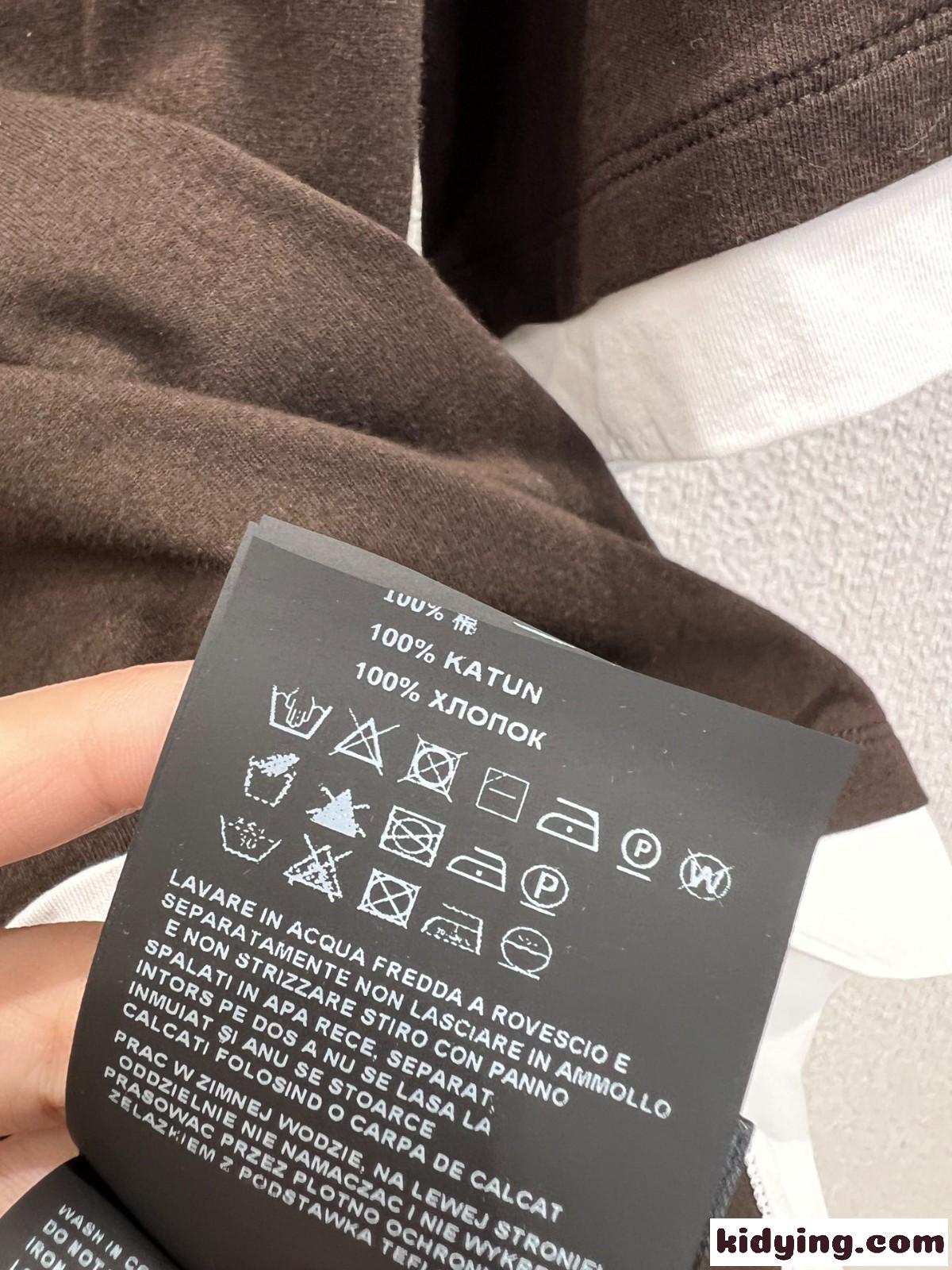 おしゃれ レイヤード風 クルーネック 半袖Tシャツ プラダ Tシャツ コピー ユニセックス ダークブラウン-5