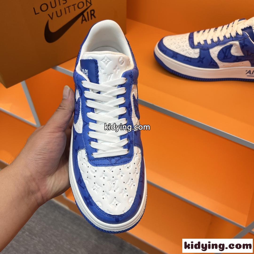LV x OFF-WHITE x Nike おしゃれ 人気 レースアップ 配色 オフホワイト スニーカー コピー メンズ 靴-2