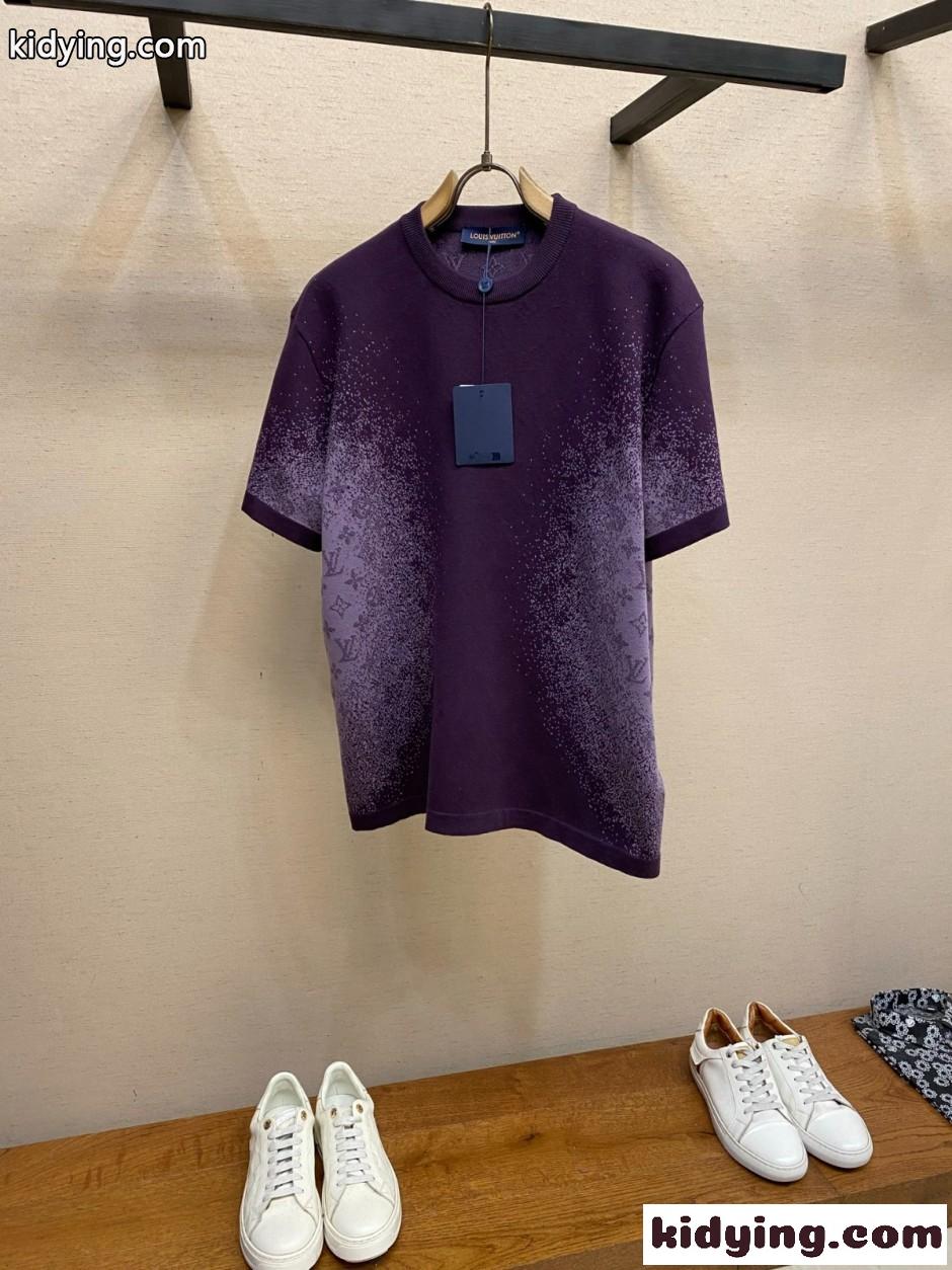 モノグラム ジャカード ショートスリーブクルーネック ルイ・ヴィトン Tシャツ コピー-2