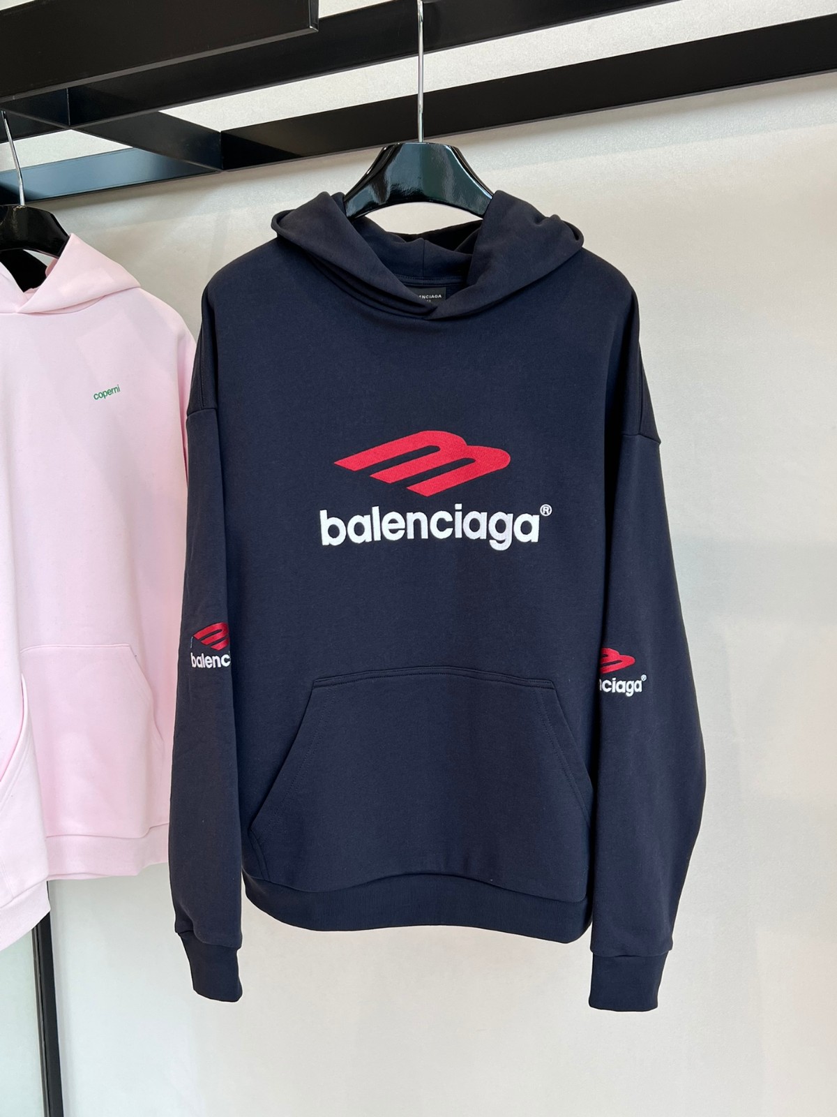 人気 カジュアル バレンシアガ 3B SPORTS ICON HOODIE コピー パーカー-0