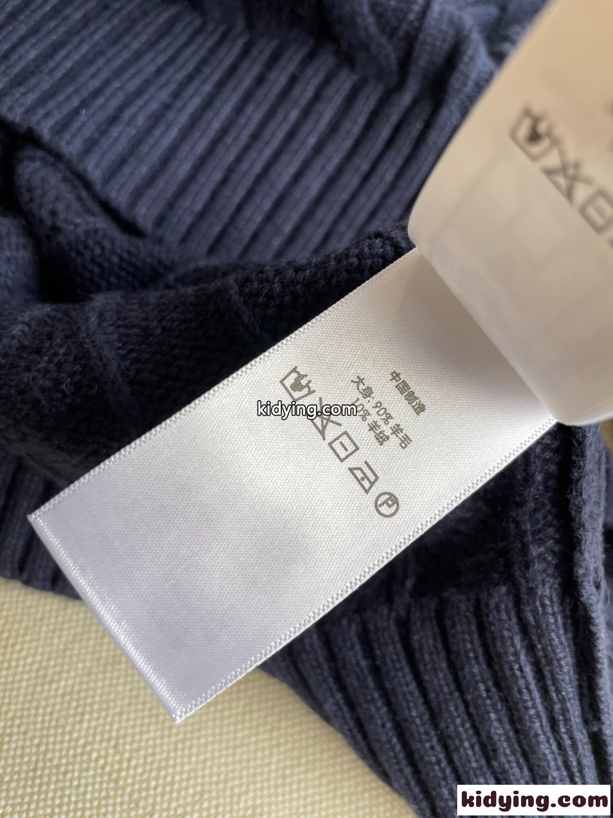 ラルフローレン セーター 偽物 定番 ロゴ刺繍 ケーブル編み クルーネック ネイビー-0