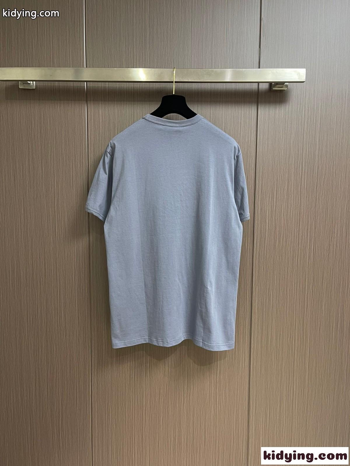 2024SS クルーネック 半袖Tシャツ クリスチャン・ディオール Tシャツ コピー グレー-1