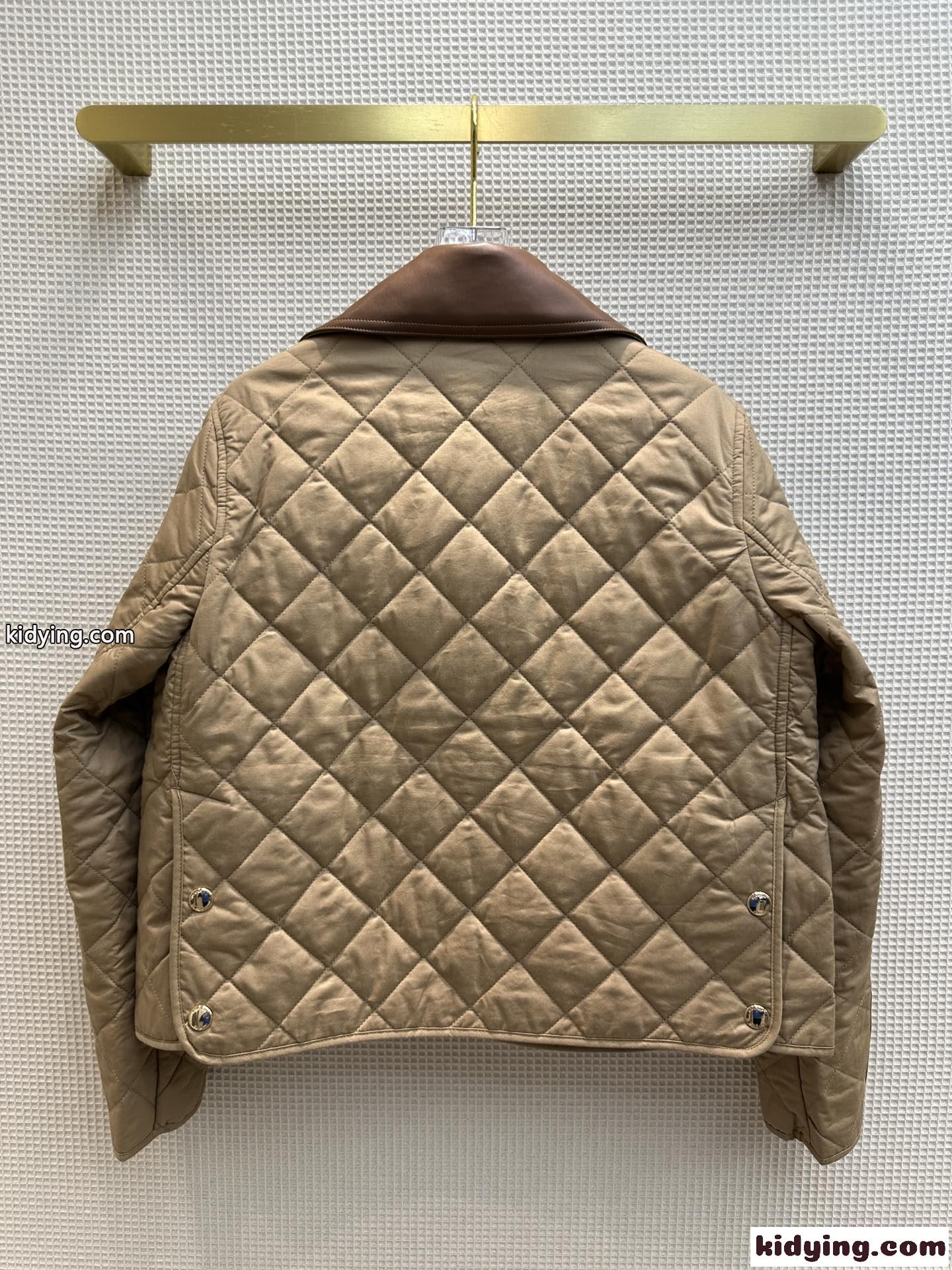ダイアモンドキルティング ジャケット バーバリー ジャケット 偽物 ベージュ-4