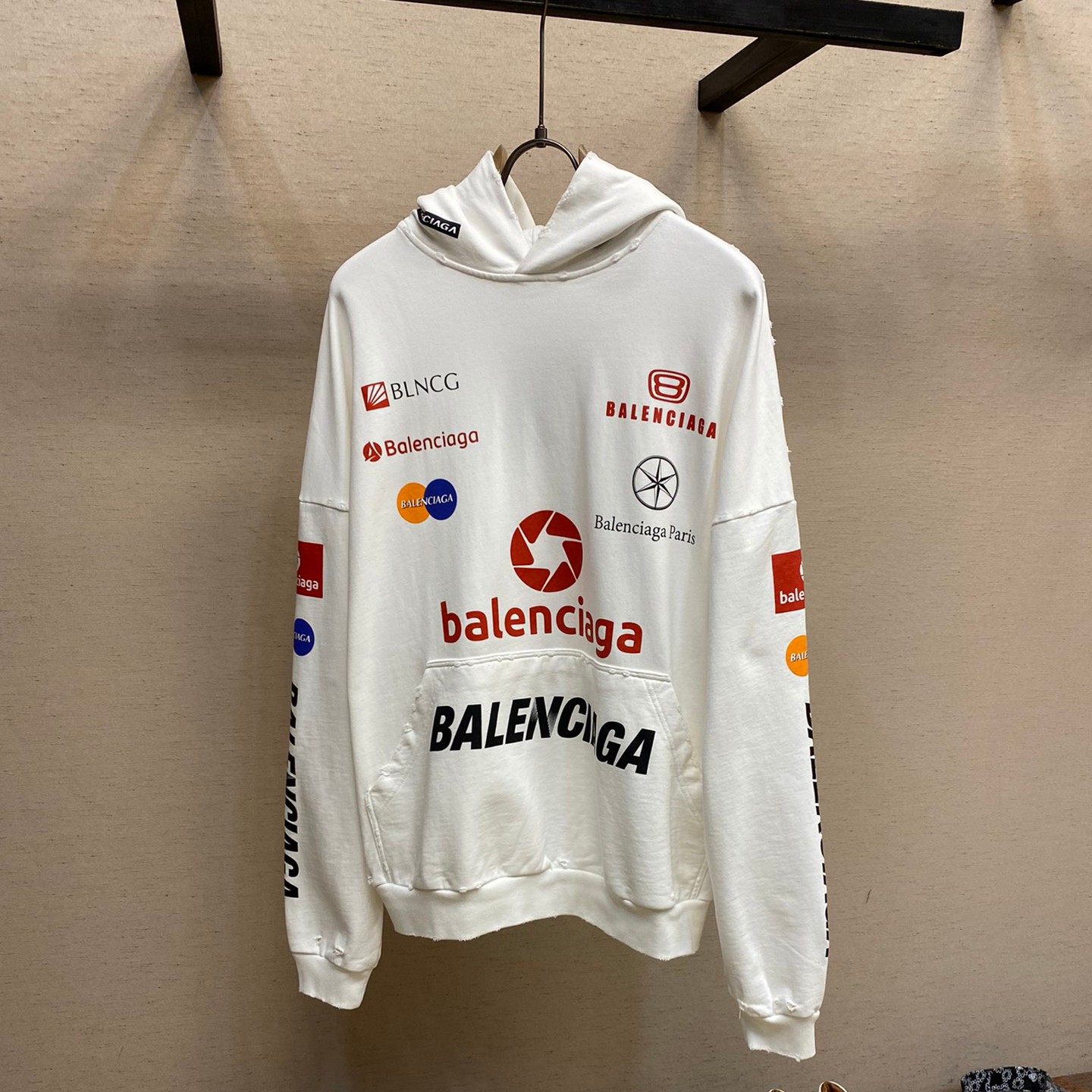バレンシアガ TOP LEAGUE HOODIE オーバーサイズ コピー コットン パーカー-1
