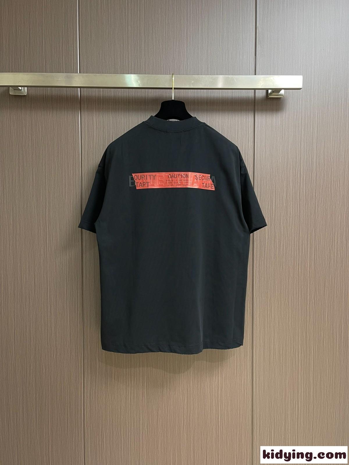 カジュアル クルーネック 半袖Tシャツ バレンシアガ Tシャツ コピー ユニセックス ブラック-1