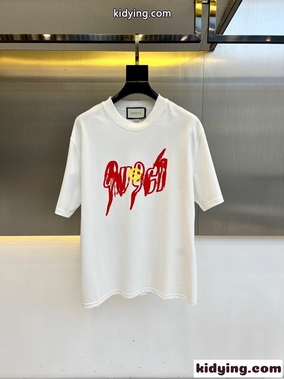 カジュアル クルーネック 半袖Tシャツ グッチ Tシャツ 偽物 合わせやすい ホワイト-0