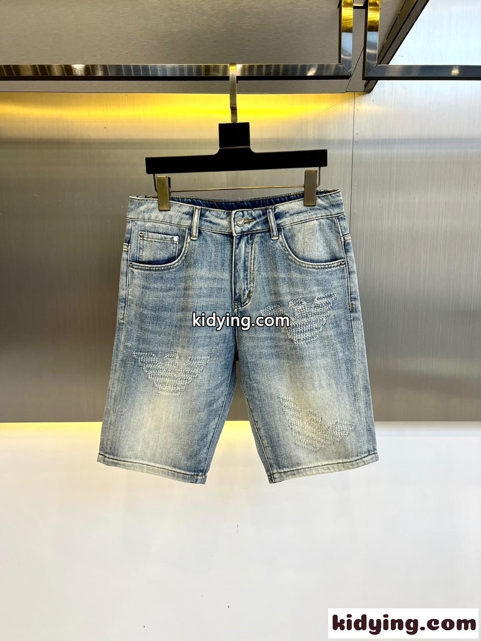 ストレッチ デニム ショートパンツ アルマーニ ジーンズ 偽物 メンズ-0