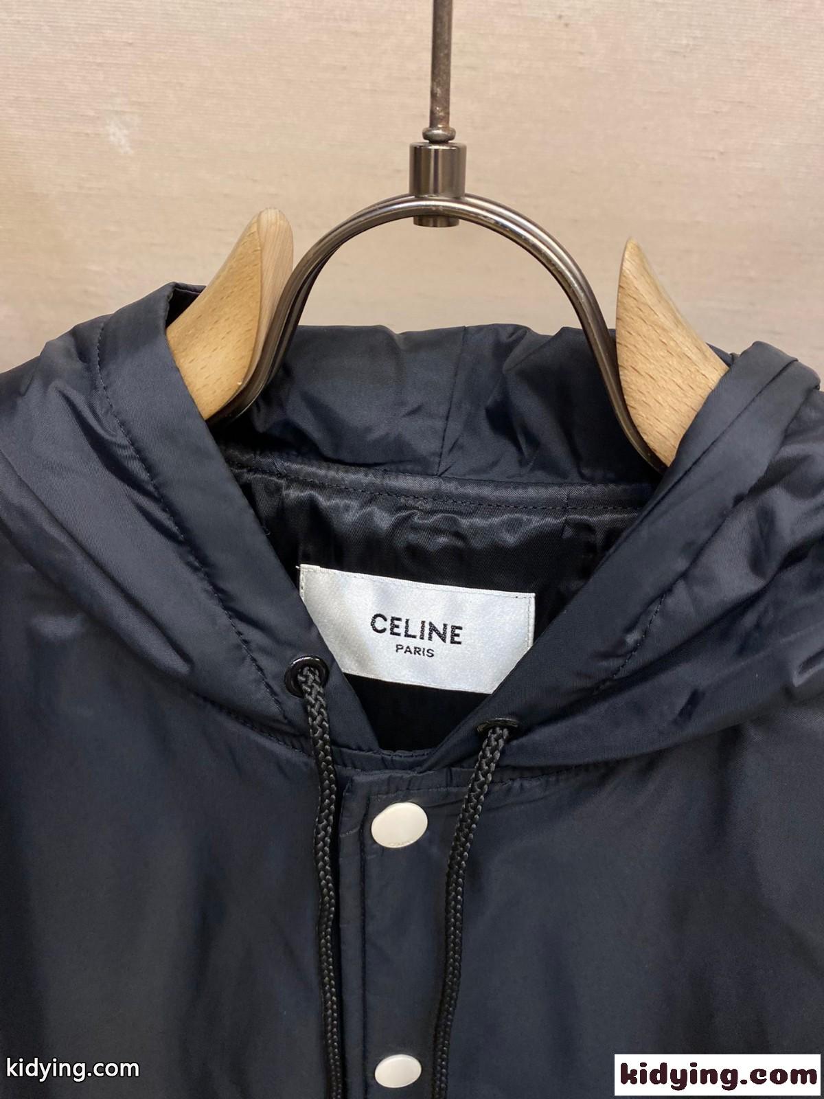 CELINEプリント フード付き テディジャケット セリーヌ ジャケット コピー ユニセックス-0