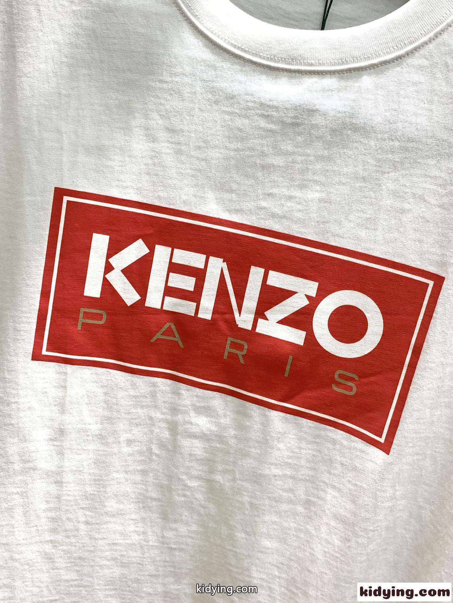 シンプル おしゃれ クルーネック ロゴ プリント ケンゾー Tシャツ コピー ホワイト-2