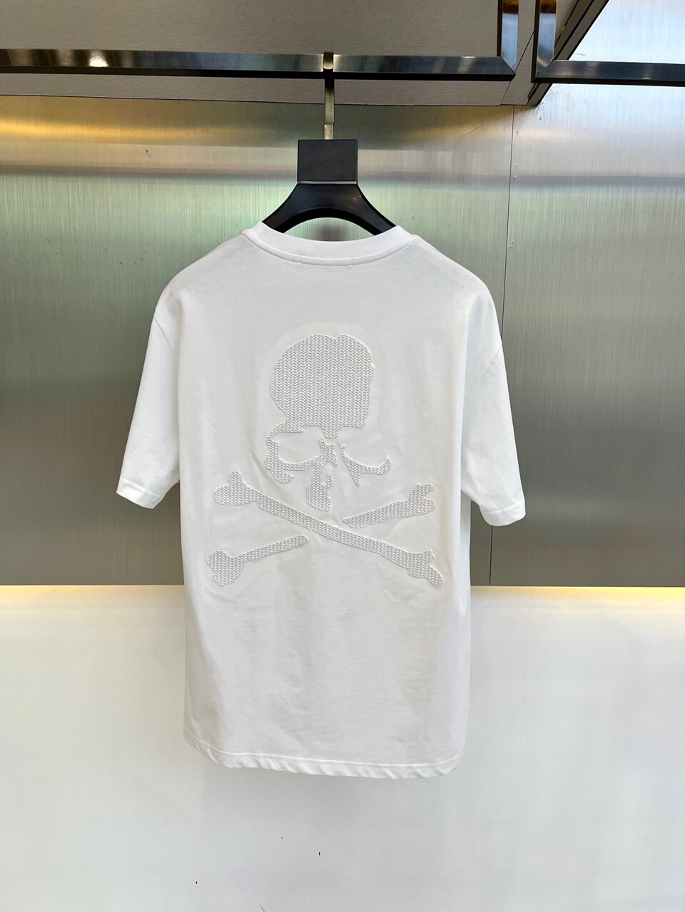 ユニセックス ロゴ クルーネック マスターマインド・ジャパン Tシャツ コピー ホワイト-4
