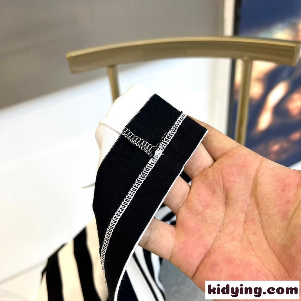 カジュアル ストライプ ドルチェ&ガッバーナ 半袖Tシャツ コピー クルーネック-3