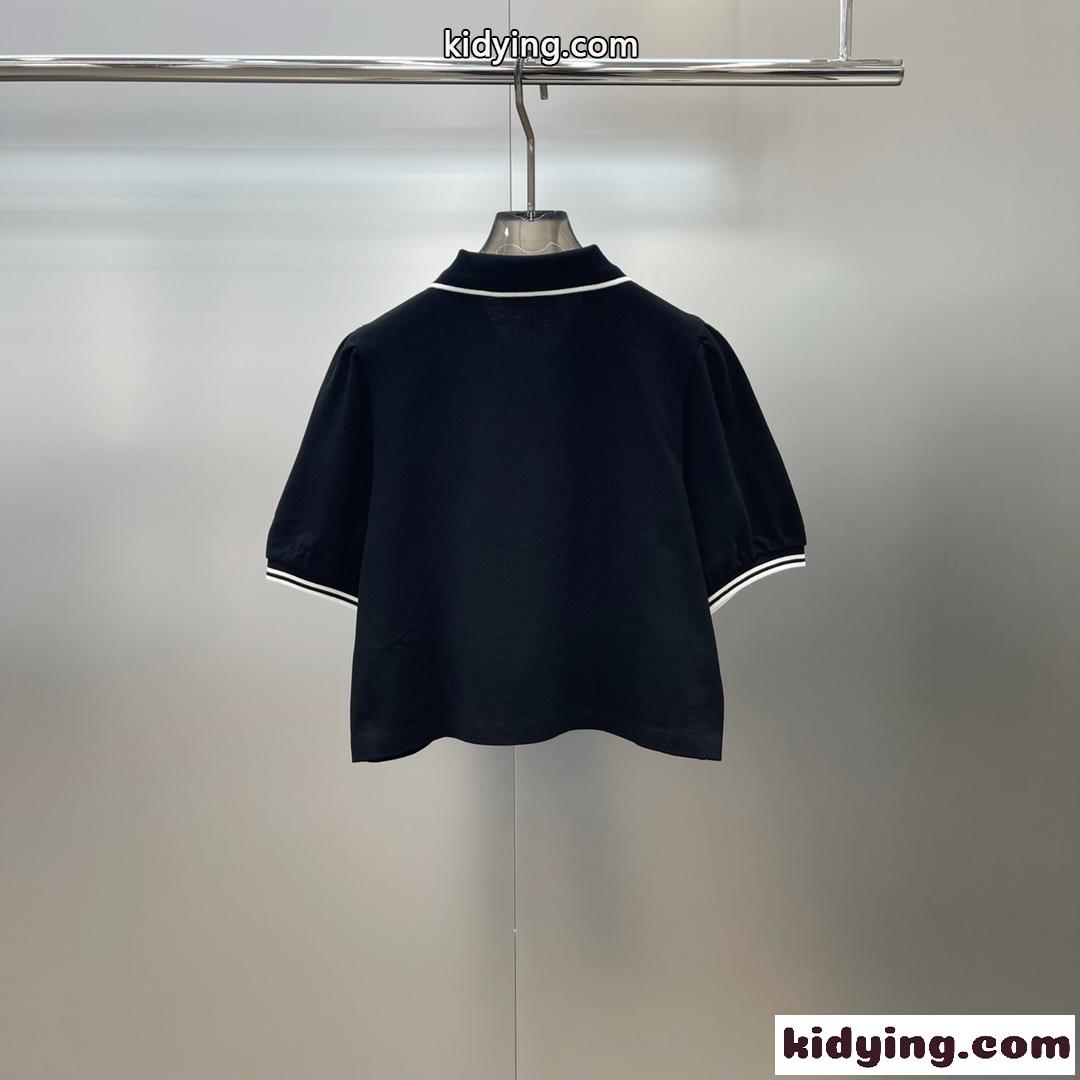 トリオンフ クロップド ポロシャツ セリーヌ Tシャツ コピー コットンピケ レディース-1