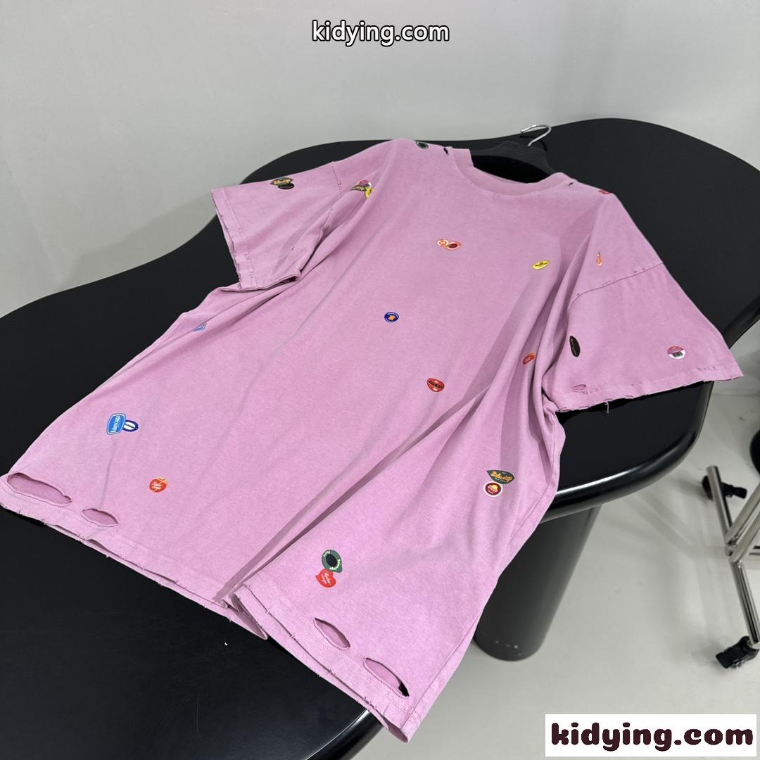 カジュアル お洒落 合わせやすい バレンシアガ Tシャツ 偽物 半袖Tシャツ-3