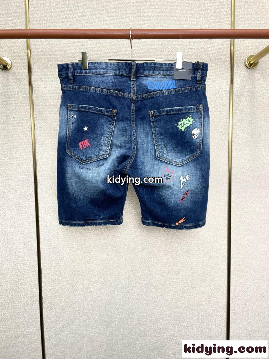 デニム ハーフパンツ ディースクエアード ジーンズ 偽物 ショートパンツ-0