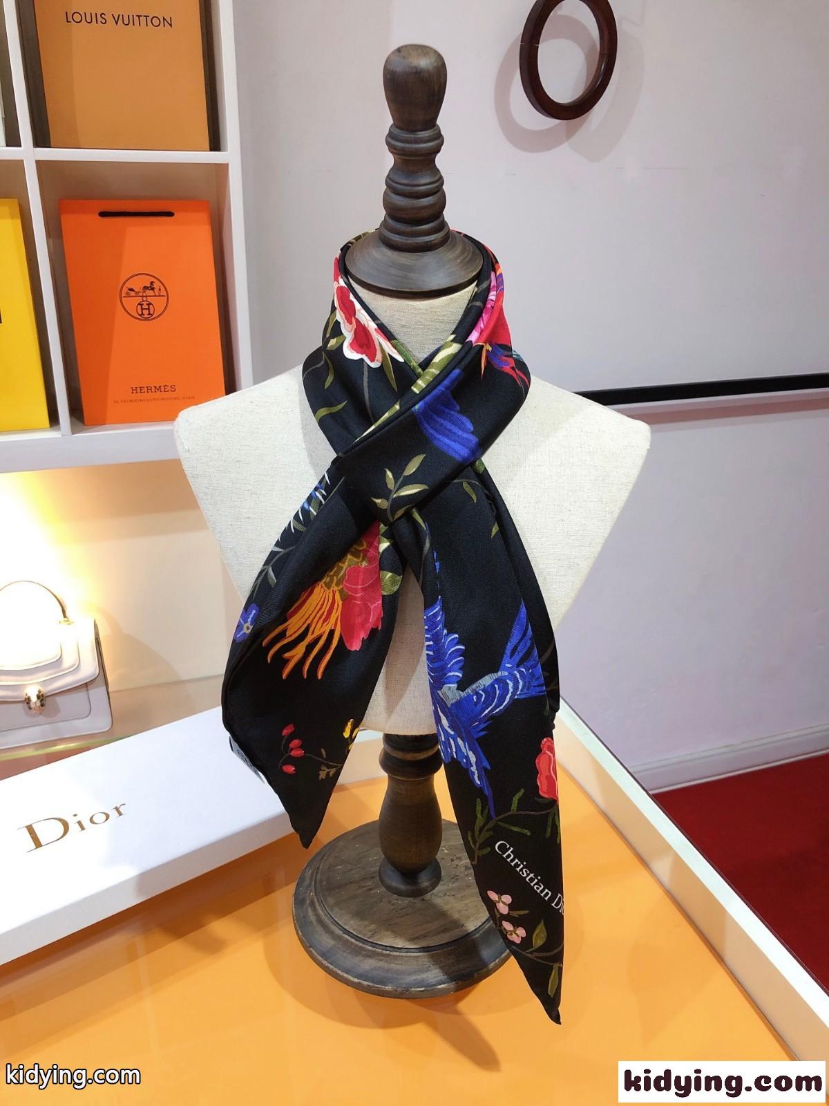 クリスチャン・ディオール スカーフ コピー レディース DIOR BIRDS 90 スクエアスカーフ-3