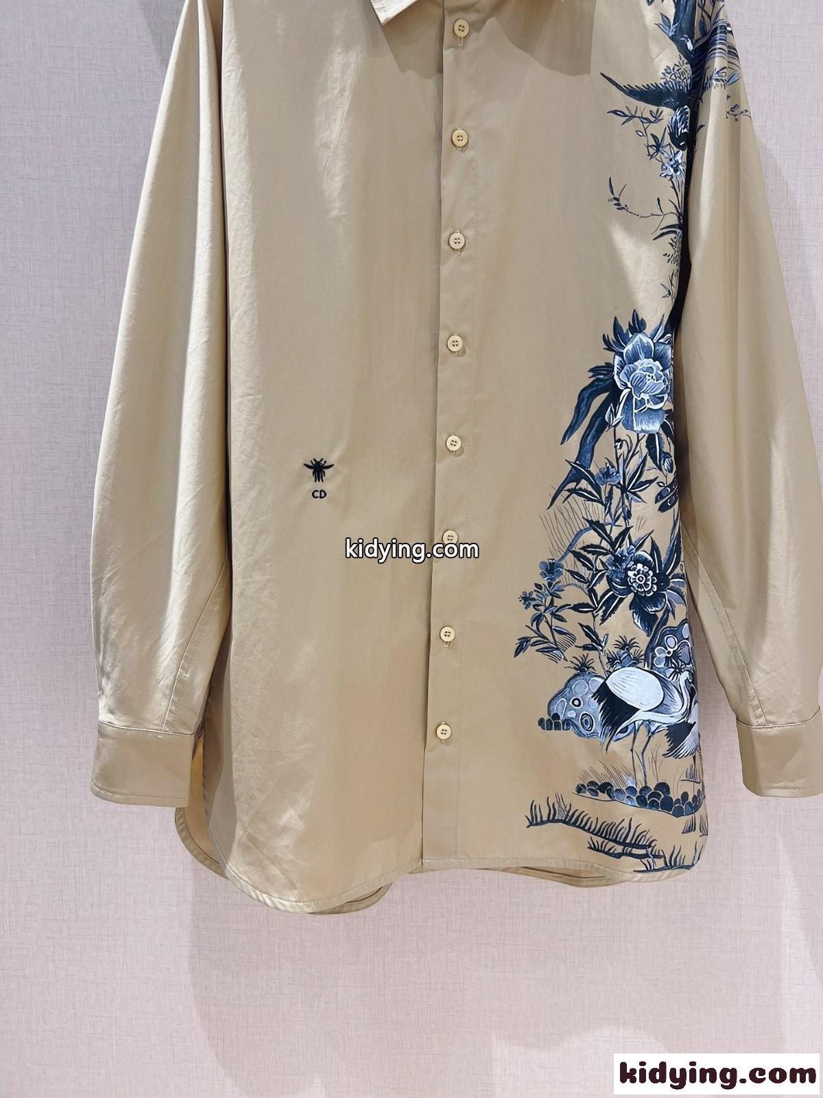 ゆったり プリント カジュアル 長袖 クリスチャン・ディオール シャツ コピー おしゃれ-4