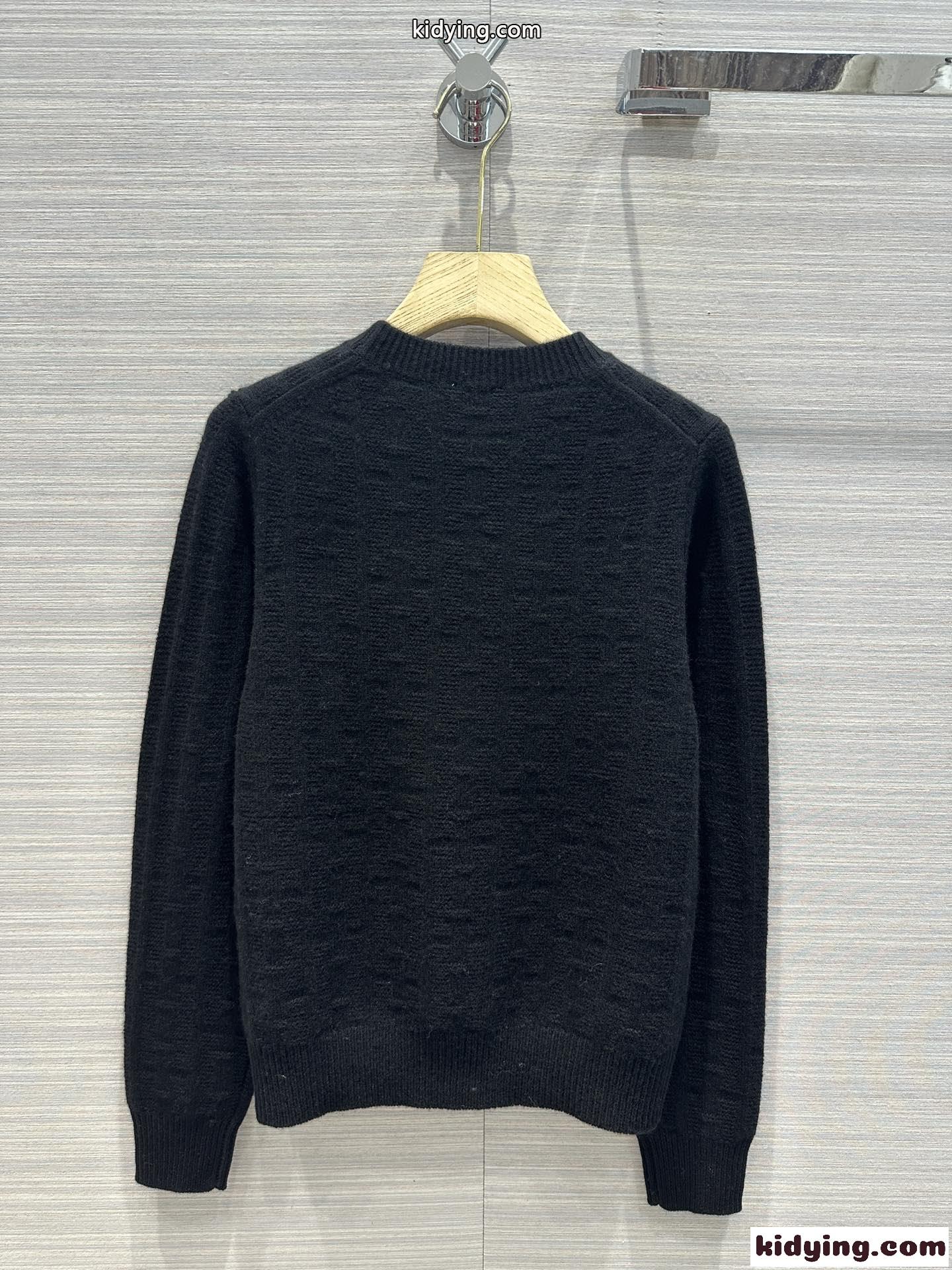 シンプル クルーネック カシミヤ ニット エルメス セーター コピー ブラック-4