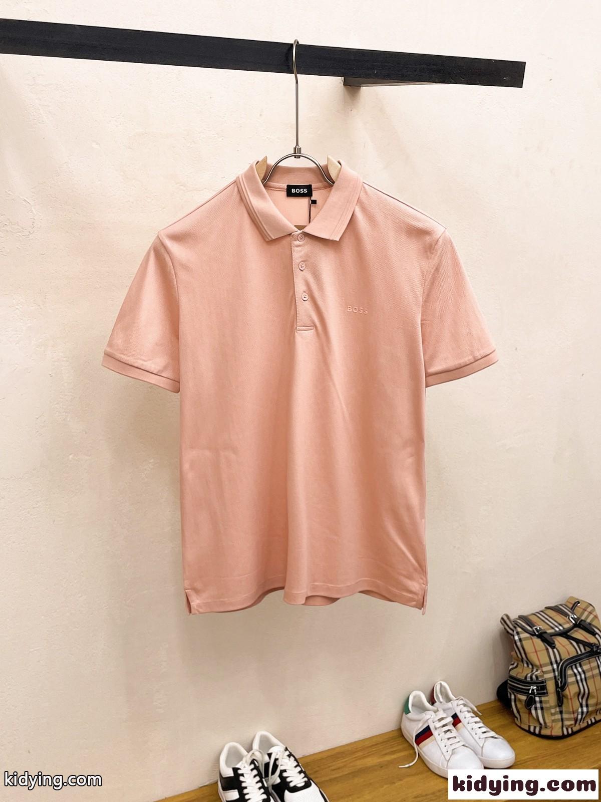 ヒューゴ・ボス Tシャツ コピー クラシック ビジネス 半袖 ポロシャツ ベージュ-0