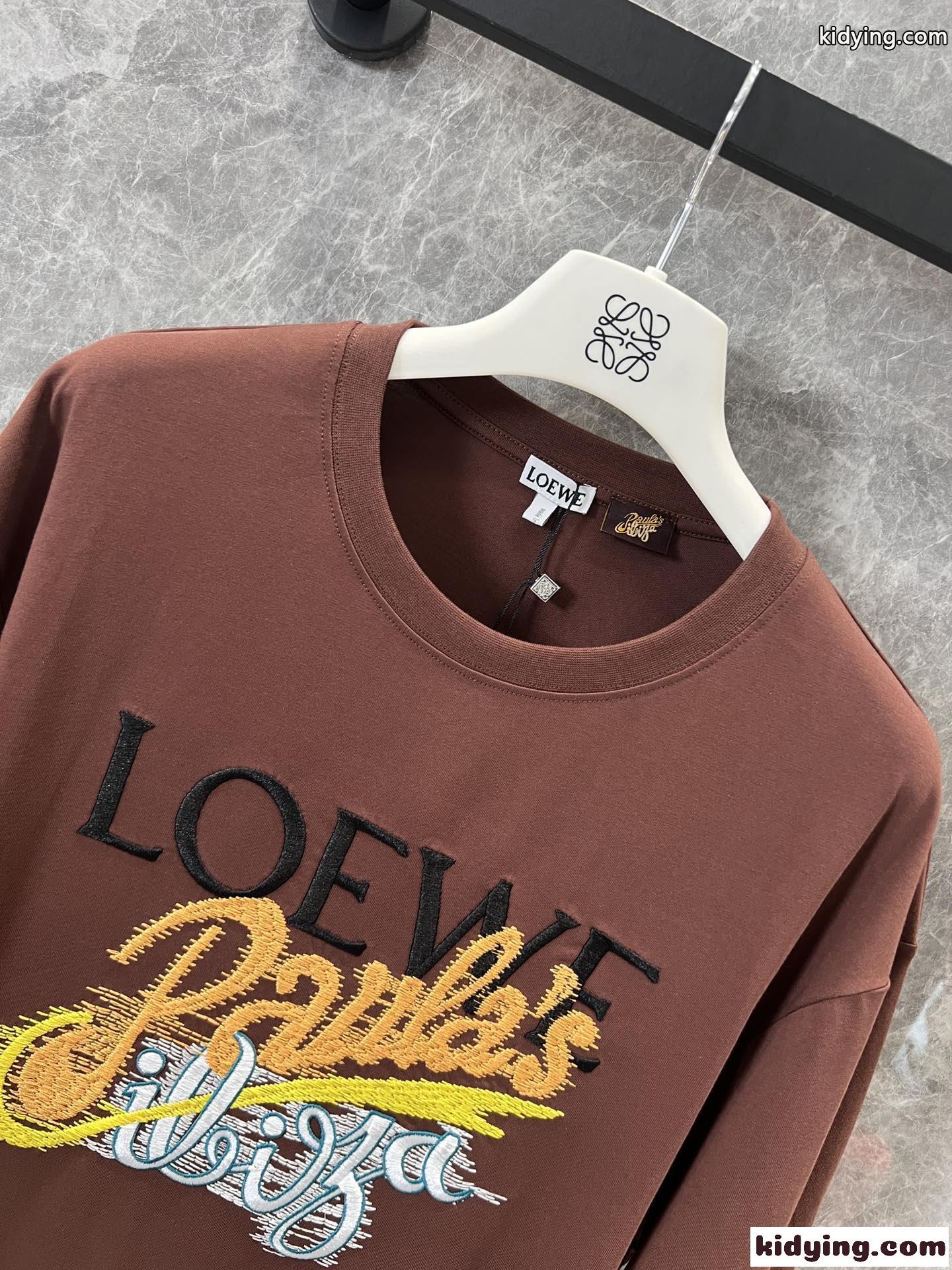 コットン ルーズフィット 半袖Tシャツ ロエベ Tシャツ コピー ユニセックス-1