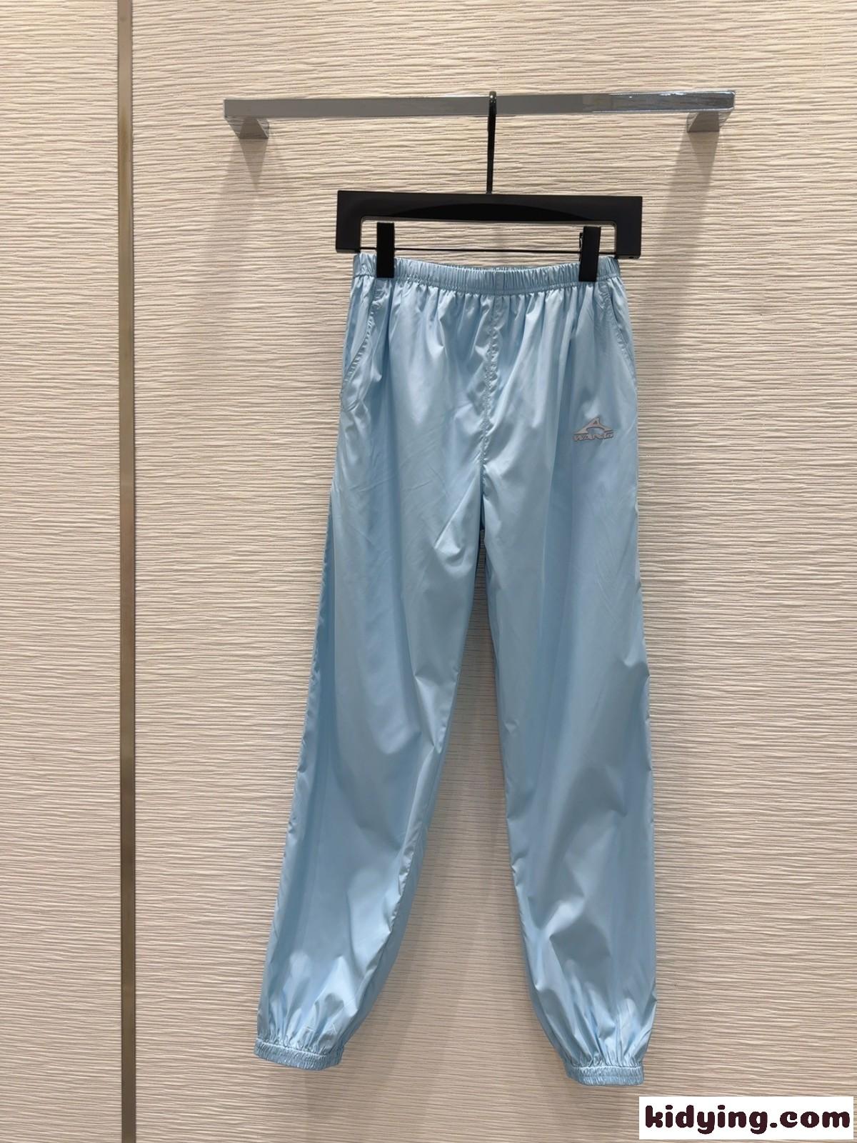 ショート丈ジャケット&ジョーカーパンツ 上下セット アレキサンダーワング セットアップ コピー ブルー-6