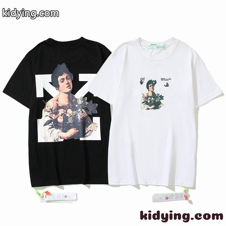 ストリート ファッション ゆったり オフホワイト tシャツ コピー 春夏 定番 トップス 半袖 カジュアル ユニセックス-0