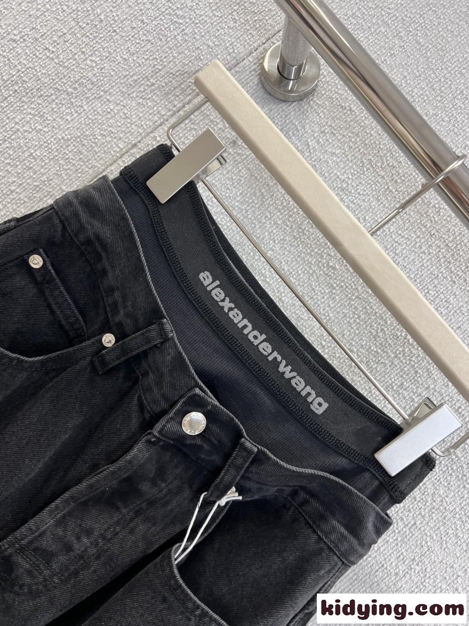 カジュアル 合わせやすい アレキサンダーワング ジーンズ 偽物 デニムパンツ-2
