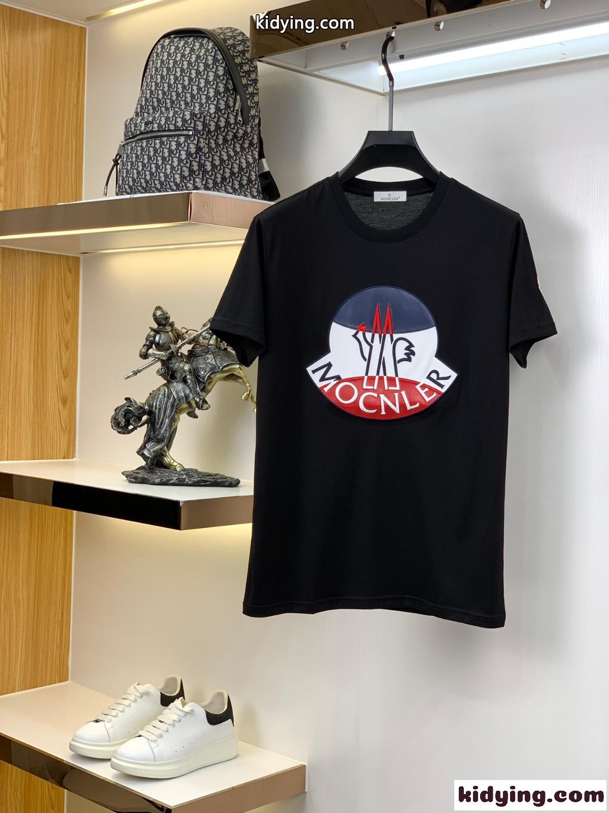 おしゃれ 人気 クルーネック ロゴ 柔らかい 着心地いい モンクレール tシャツ コピー 半袖 トップス-2