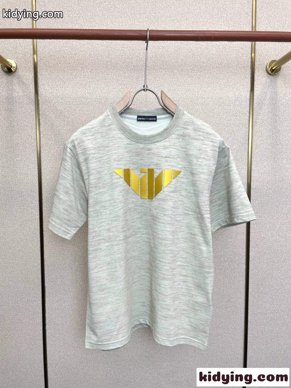 カジュアル クルーネック 半袖Tシャツ アルマーニ Tシャツ 偽物 合わせやすい-2