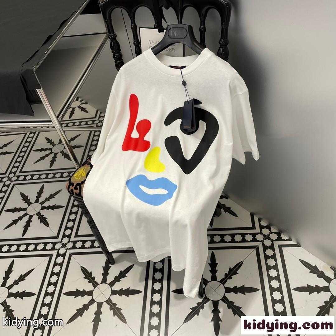 人気 流行り ゆったり ビッグシルエット おしゃれ ルイ・ヴィトン Tシャツ コピー 半袖 カジュアル トップス-3