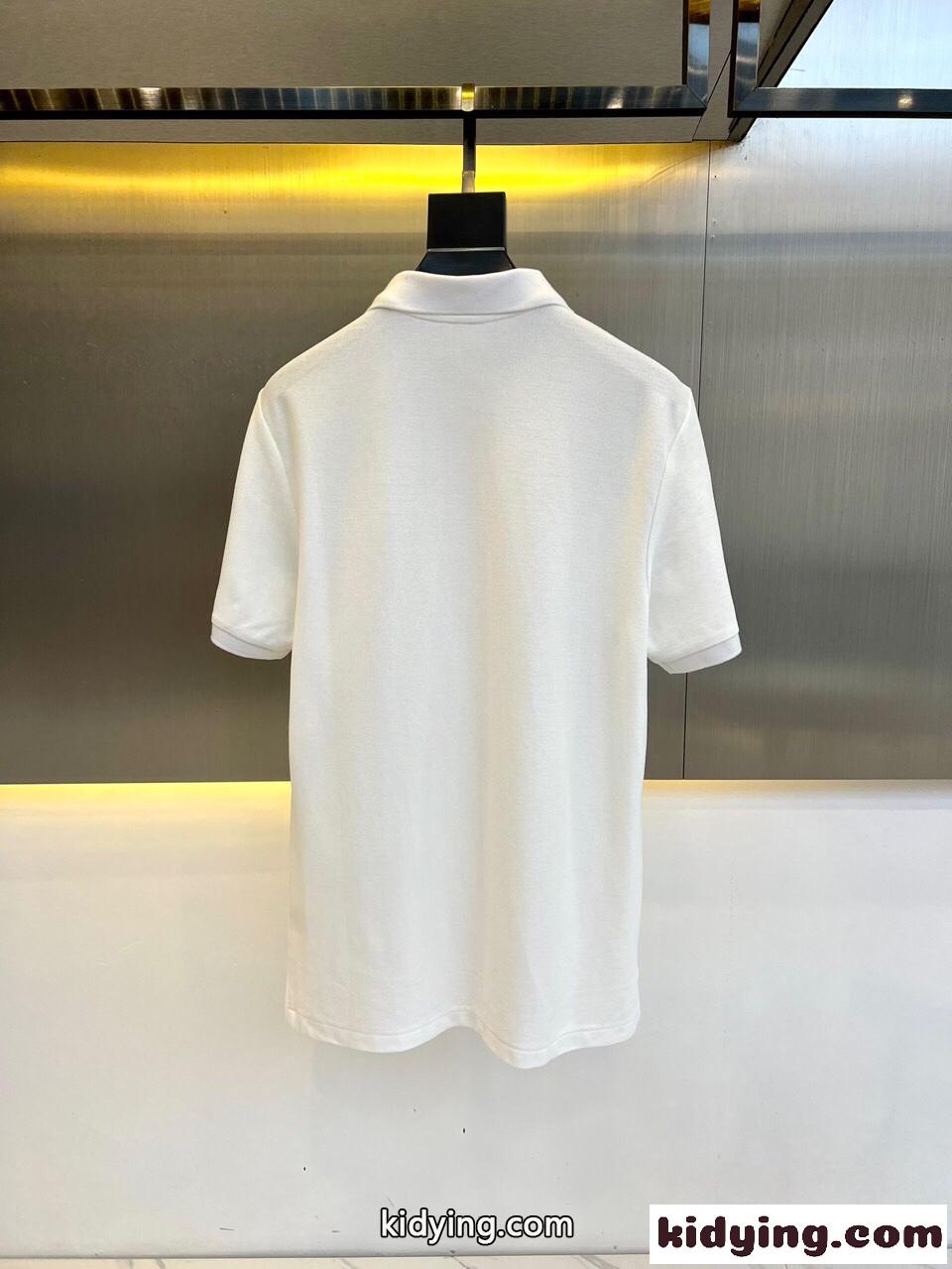 コットンピケ ポロシャツ ルイ・ヴィトン 半袖Tシャツ コピー ホワイト-4