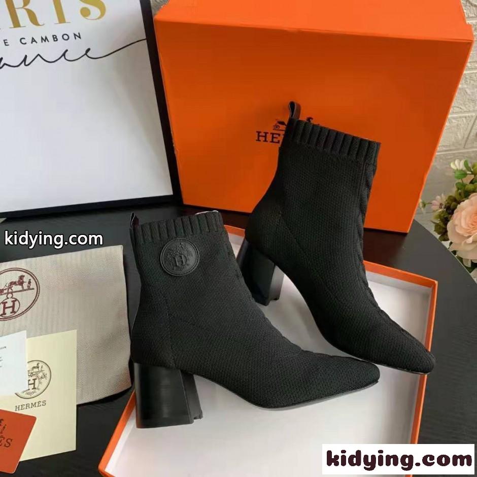 HERMES エルメス ジェナ ショートブーツ コピー アンクルブーツ ブラック-4