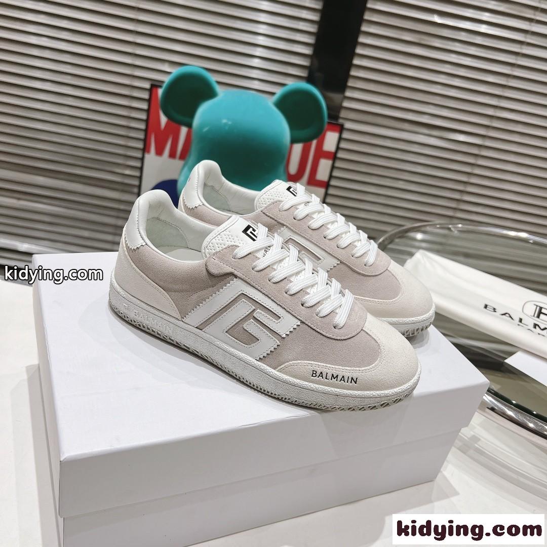 Balmain Swan バルマン スニーカー スーパーコピー レザー＆スエード スニーカー-1
