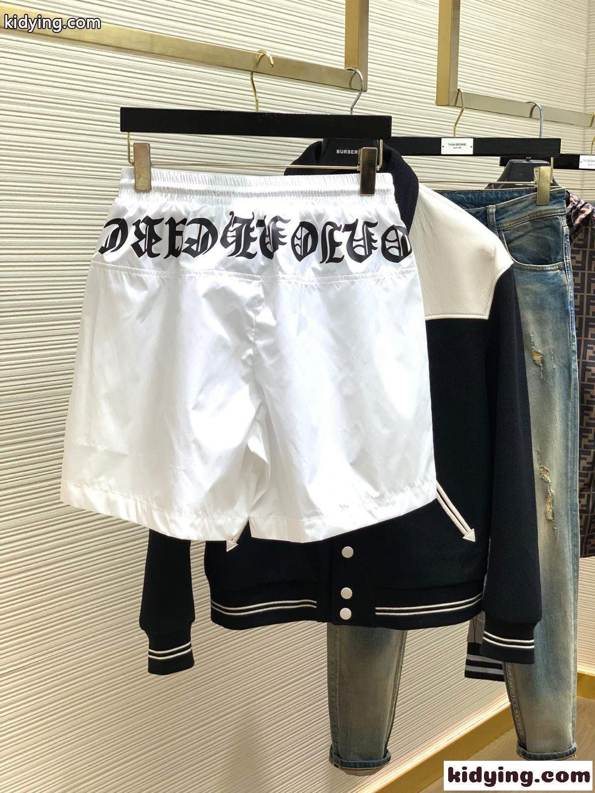 シンプル 合わせやすい ロゴプリント クロムハーツ パンツ コピー ショートパンツ ホワイト-3