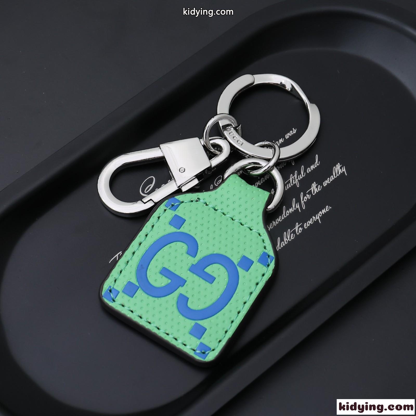 GGエンボス キーチェーン グッチ キーホルダー コピー グリーン-3