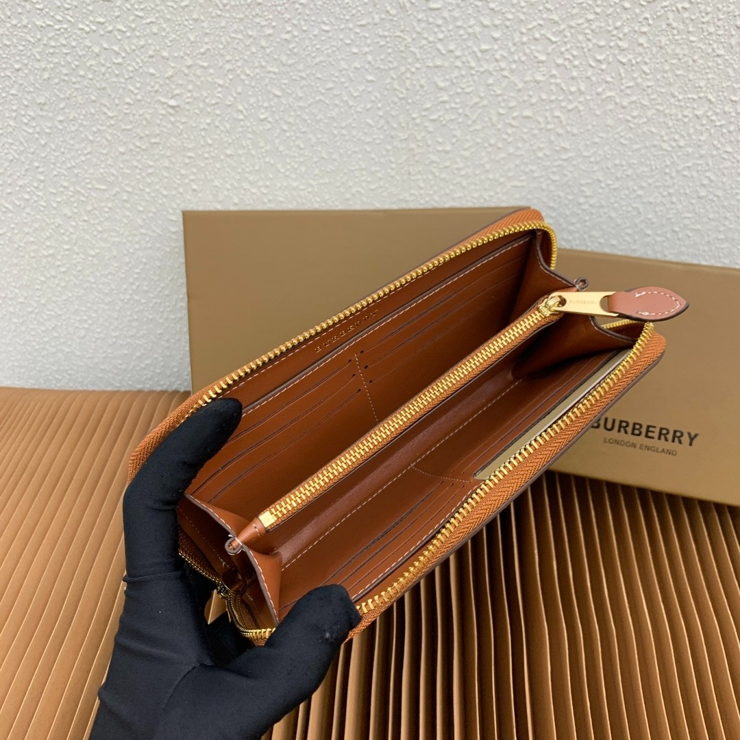チェック ジップウォレット バーバリー 財布 コピー 長財布 ブラウン-3