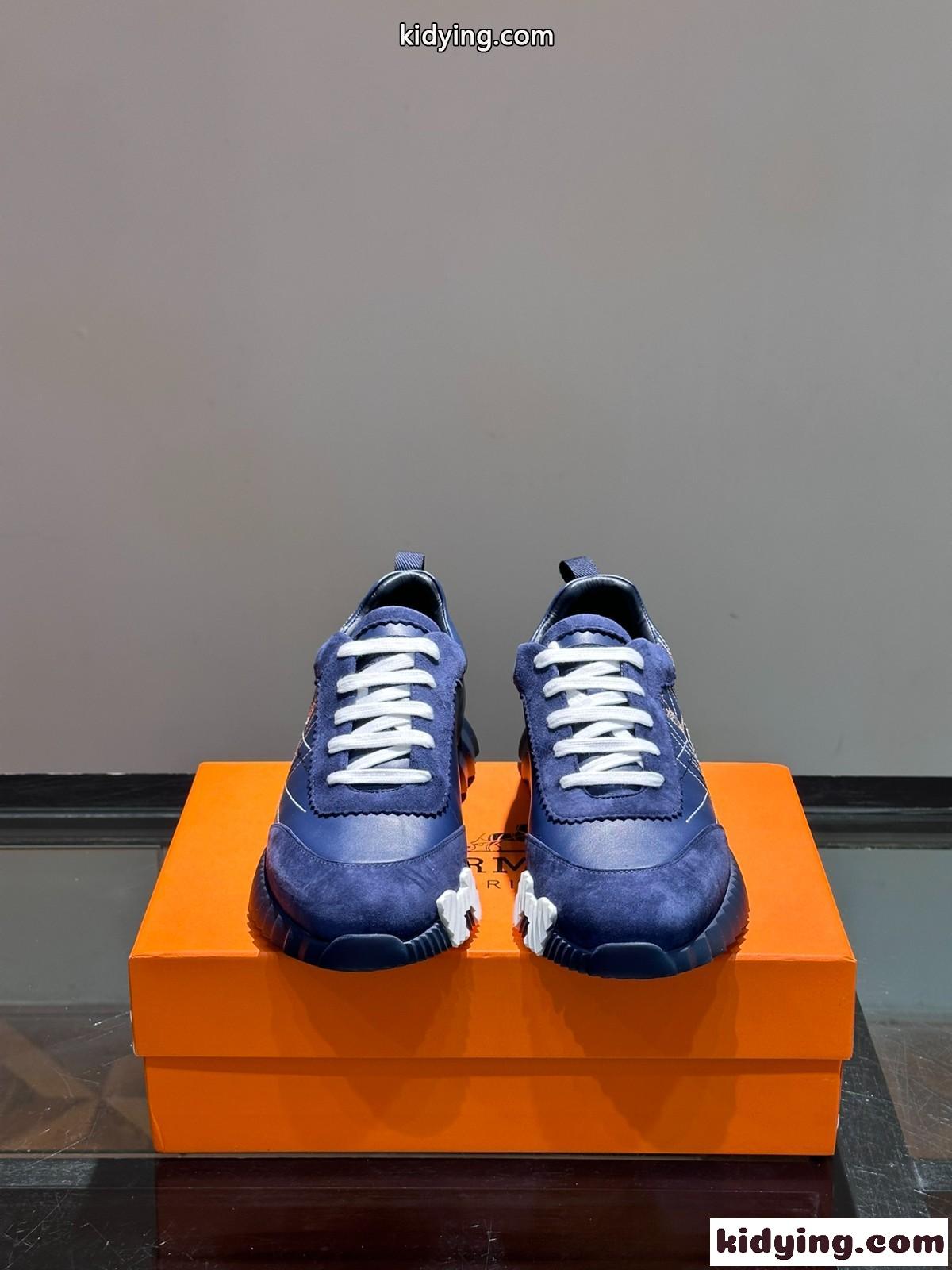 大人気 HERMES バウンシング スニーカー エルメス スニーカー コピー ブルー-1