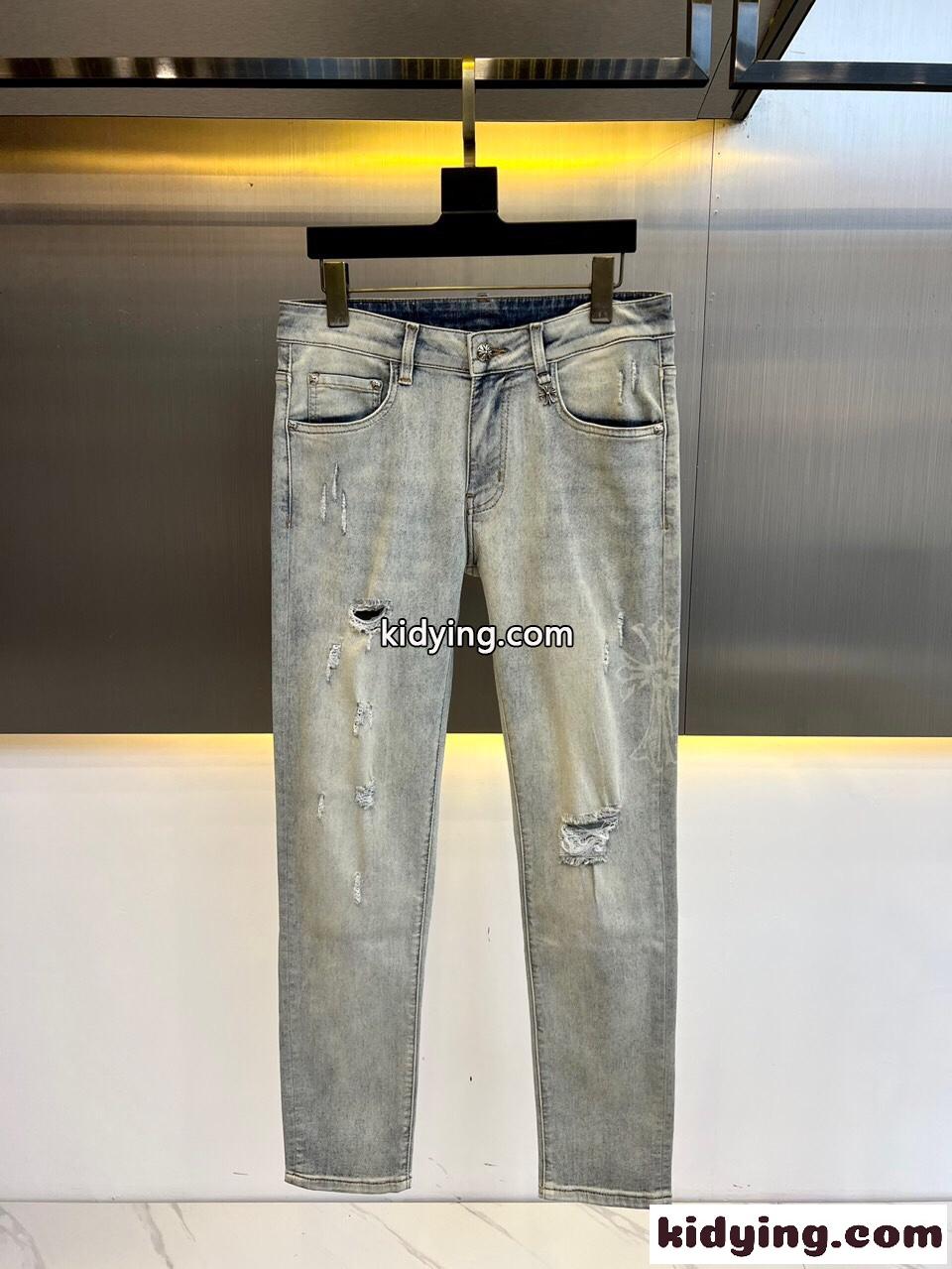 クロムハーツ ジーンズ コピー メンズ 定番 合わせやすい ストレッチ デニムパンツ-1