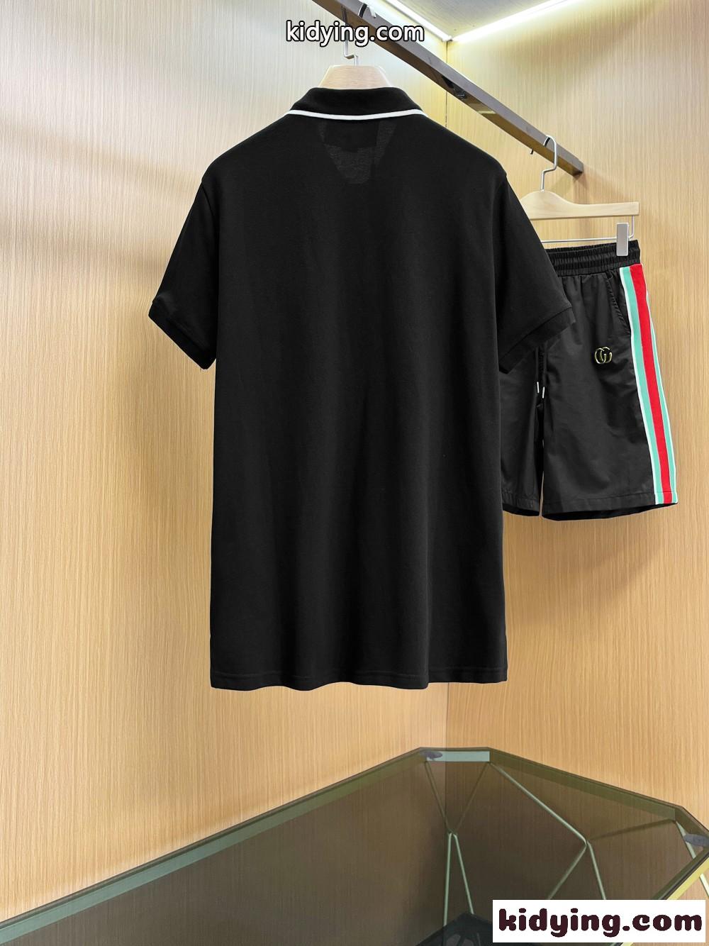 合わせやすい おしゃれ 着心地いい 定番 ロゴ グッチ 半袖Tシャツ コピー ポロシャツ-1