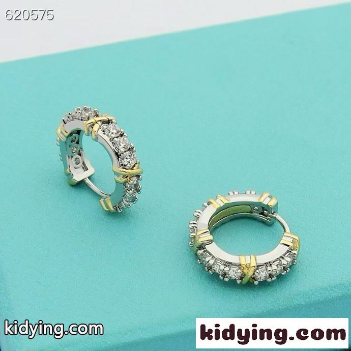 Jean Schlumberger by Tiffany 20 ストーン フープ ピアス 偽物-0