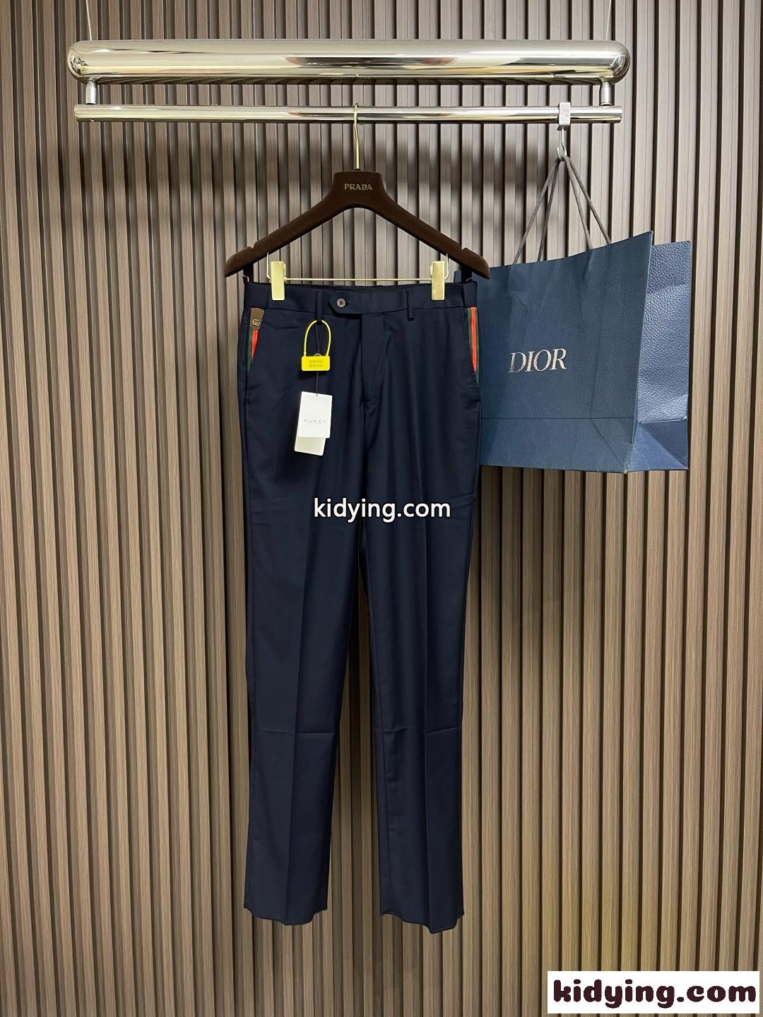 ウェブ ストライプ ディテール スラックス グッチ パンツ コピー メンズ-0