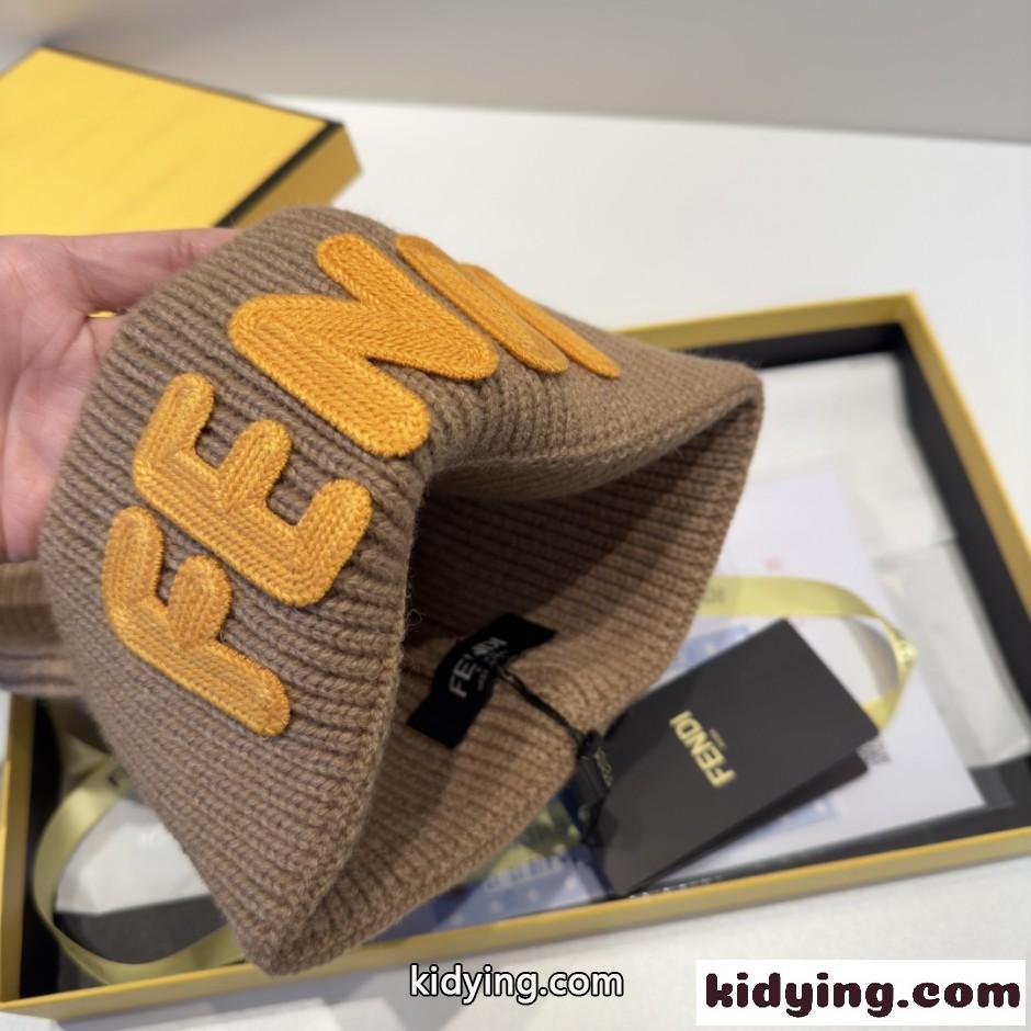 秋冬 人気 FENDI ロゴ ユニセックス フェンディ キャップ コピー ニットキャップ-3